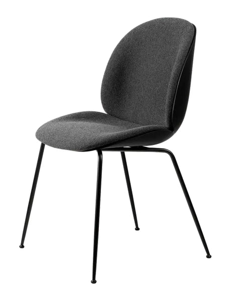 Beetle Chair, forsidepolstret, sort skal fra GUBI - Hallingdal 65, Kvadrat (0173) / Black Conic Base - Jacobsen Plus