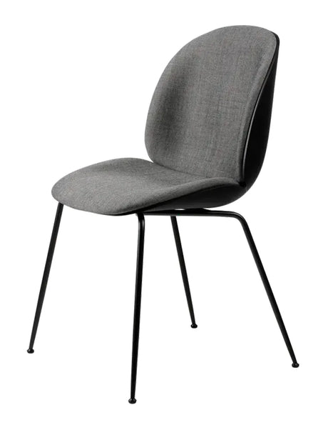 Beetle Chair, forsidepolstret, sort skal fra GUBI - Remix 3, Kvadrat (0152) / Black Conic Base - Jacobsen Plus