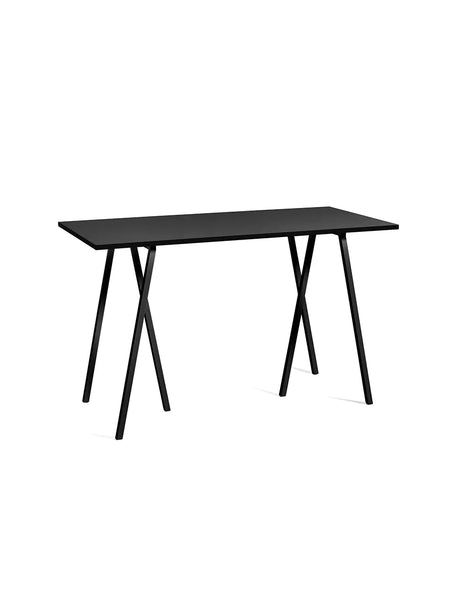 Loop Stand High Table fra Hay - Sort linoleum / Pulverlakeret stål - sort / L:160 x D:77,5 x H:97cm - Jacobsen Plus
