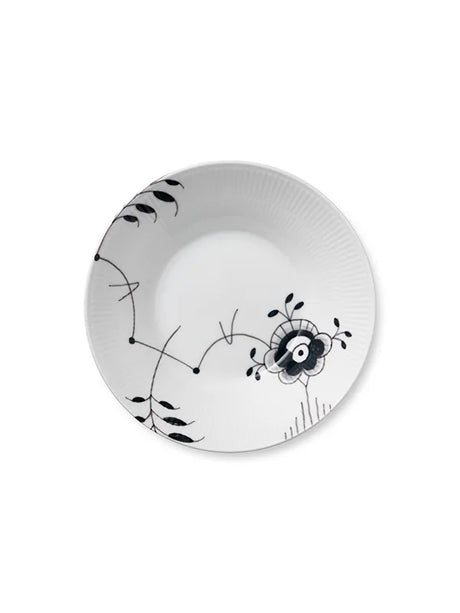 Royal Copenhagen Sort Mega Riflet, dyb tallerken 24 cm - 1 - Jacobsen Plus