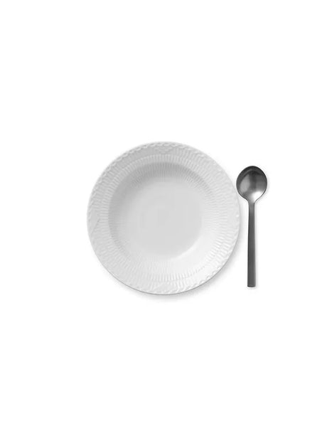 Royal Copenhagen Hvid Halvblonde, dyb tallerken 21 cm - 2 - Jacobsen Plus