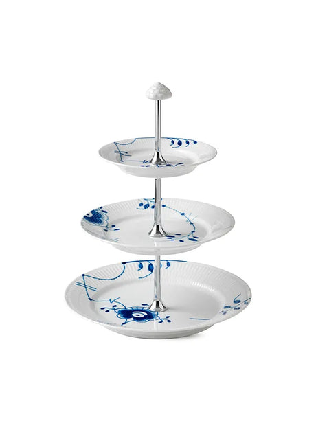 Royal Copenhagen Blå Mega Riflet, étagère 3 lag - 1 - Jacobsen Plus