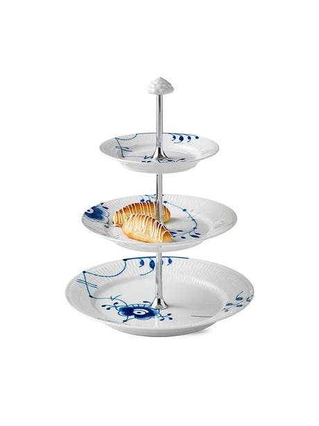 Royal Copenhagen Blå Mega Riflet, étagère 3 lag - 2 - Jacobsen Plus