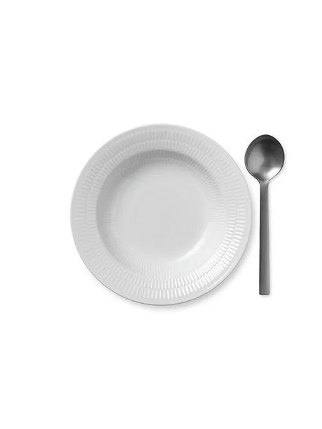 Royal Copenhagen Hvid Riflet, dyb tallerken 21 cm - 2 - Jacobsen Plus