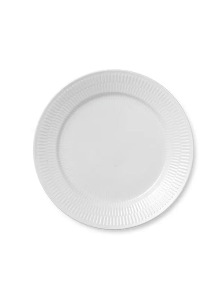 Royal Copenhagen Hvid Riflet, tallerken 27 cm - 1 - Jacobsen Plus