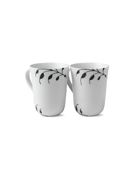 Royal Copenhagen Sort Mega Riflet, 2-pak krus 33 cl - 2 - Jacobsen Plus