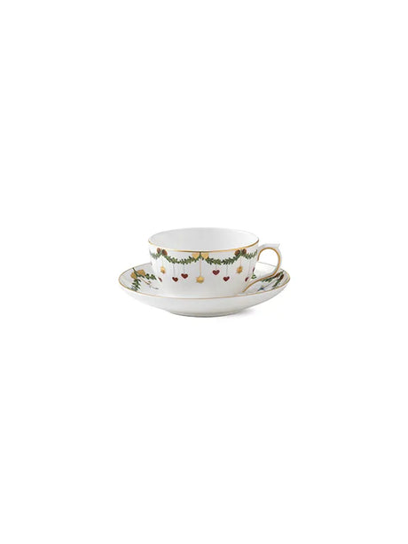 Royal Copenhagen Stjerne Riflet Jul, kop med underkop 32 cl - 1 - Jacobsen Plus