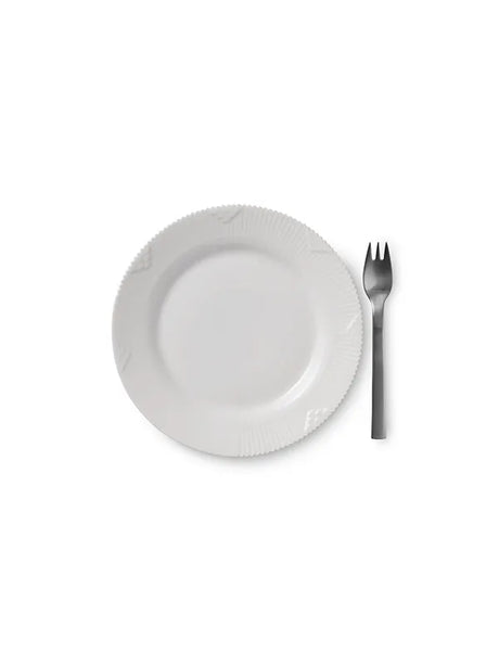 Royal Copenhagen Hvid Elements, tallerken 19 cm - 2 - Jacobsen Plus