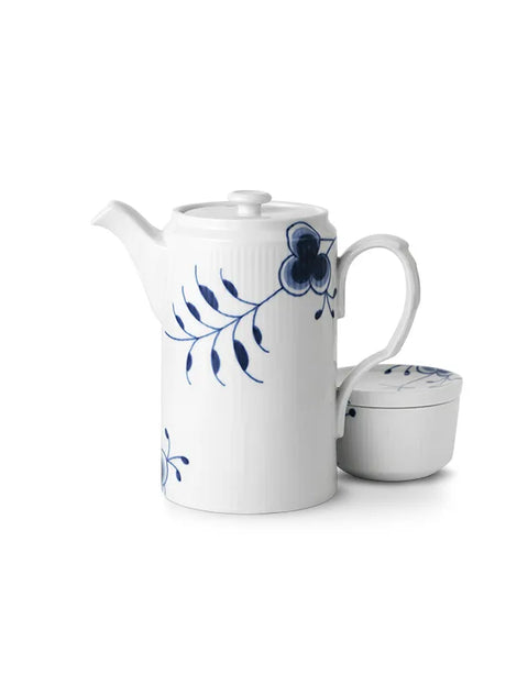 Royal Copenhagen Blå Mega Riflet, kande med låg 1,1 l - 2 - Jacobsen Plus