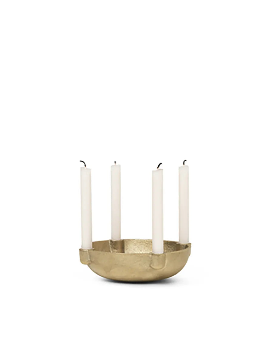 Bowl Candle Holder Brass, Small fra Ferm Living - 3 - Jacobsen Plus