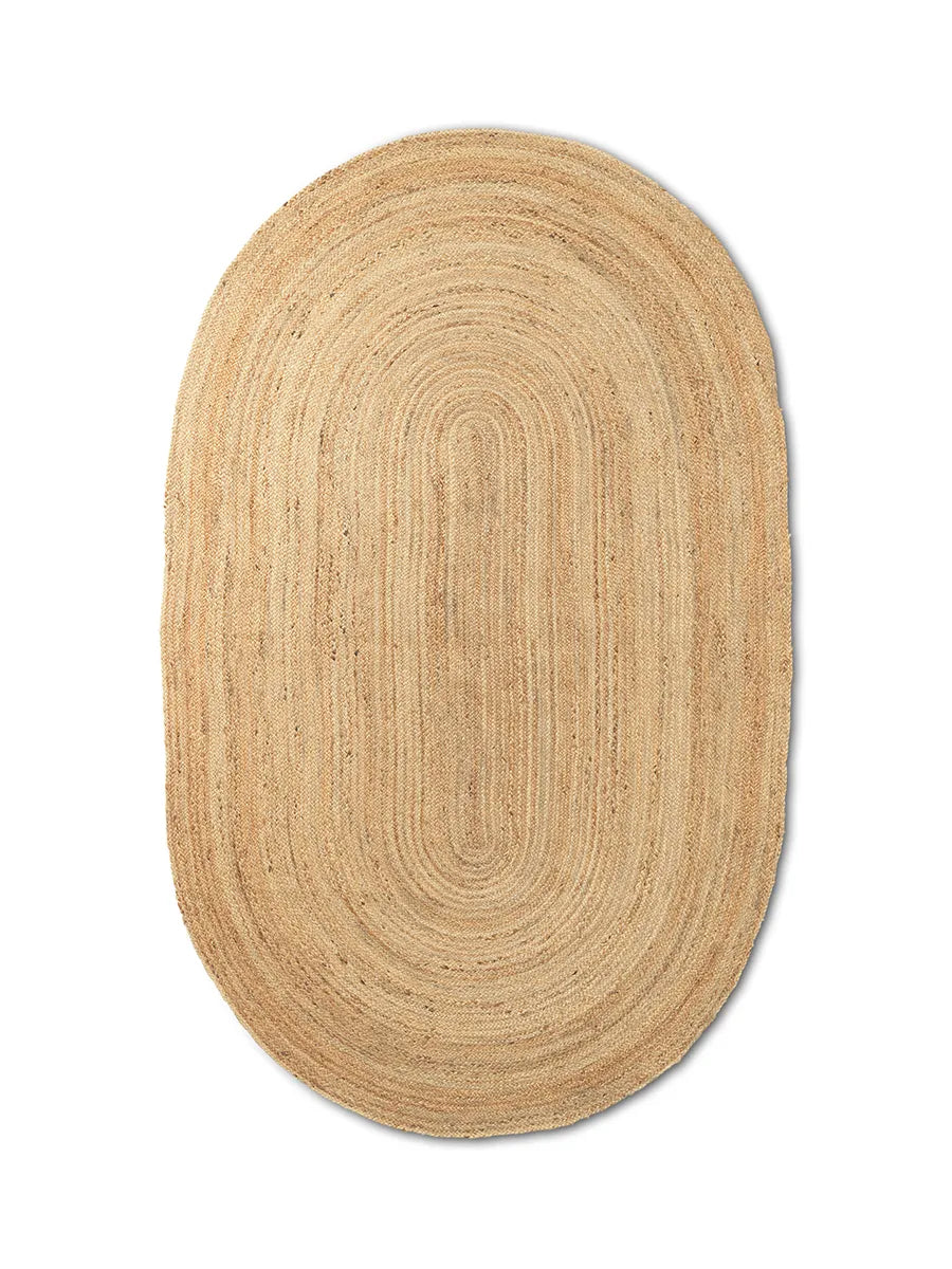 Eternal Oval Jute Rug - Natural fra Ferm Living - Small: B140 x H240 cm - Jacobsen Plus