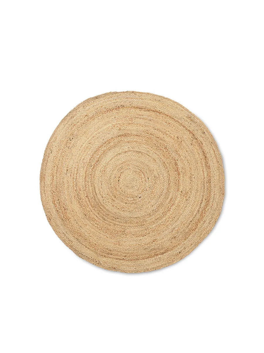 Eternal Round Jute Rug - Natural fra Ferm Living - Small: Ø120 cm - Jacobsen Plus