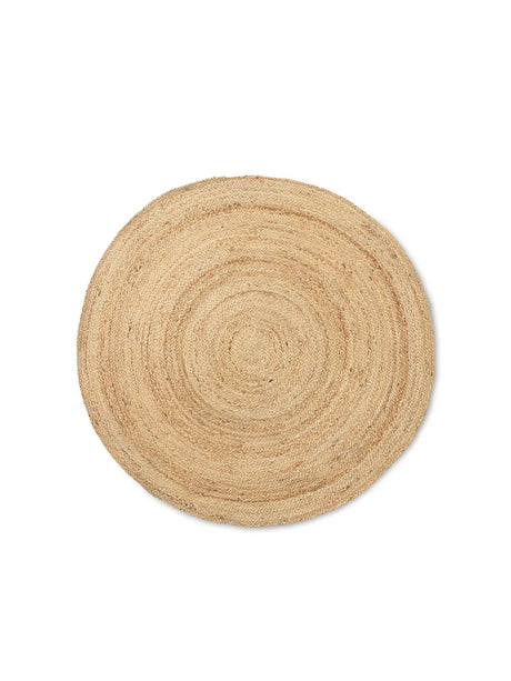 Eternal Round Jute Rug - Natural fra Ferm Living - Small: Ø120 cm - Jacobsen Plus