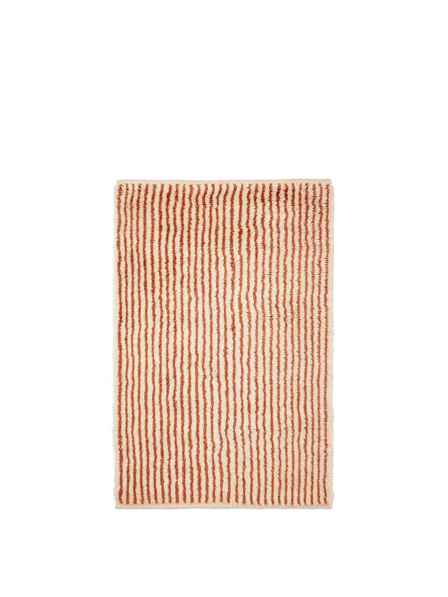 Kami Knotted Rug, red brown fra Ferm Living - 120 x 180 cm - Jacobsen Plus