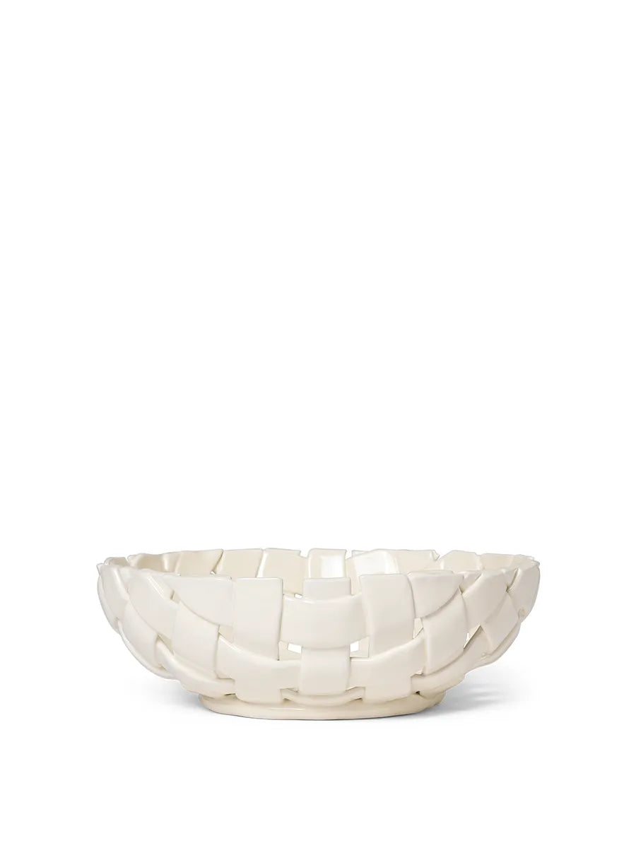 Plait Bowl, Ø30 cm fra Ferm Living - Off-white - Jacobsen Plus