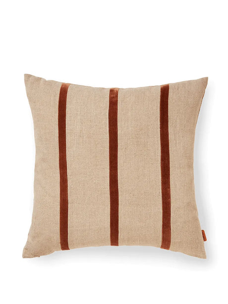 Senti Stripe Cushion fra Ferm Living - Carob Brown - Jacobsen Plus