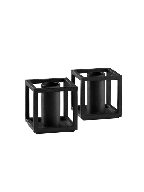 Kubus Micro lysestager, sort fra Audo Copenhagen - 1 - Jacobsen Plus