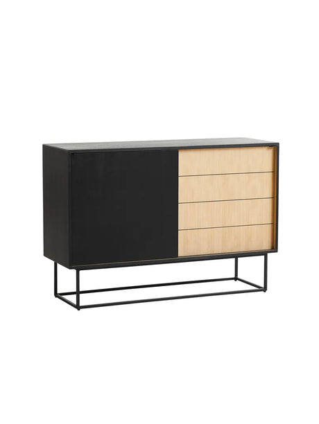 Virka High Sideboard fra Woud - Sort-eg - Jacobsen Plus