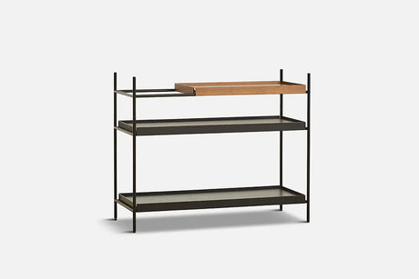 Tray Shelf, lav fra Woud - Black: 2 wide - Walnut: 1 short - Jacobsen Plus