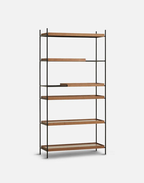 Tray Shelf, høj fra Woud - Walnut: 4 wide, 2 short - Jacobsen Plus