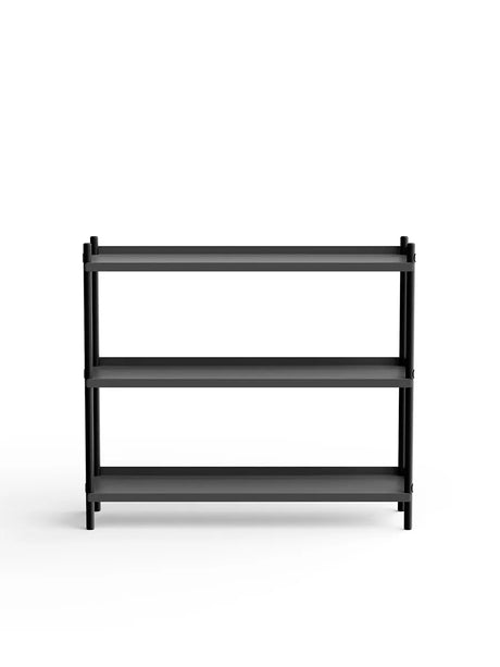 BOLT Shelving 1000 fra Nine - 3 hylder - antracit-sortbejdset eg - Jacobsen Plus