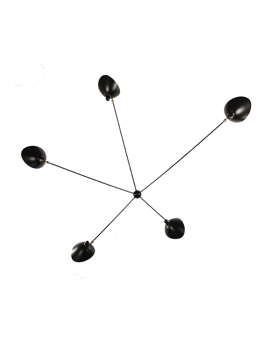 Spider Big Wall Lamp w/5 Fixed Arms af Serge Mouille - 1 - Jacobsen Plus