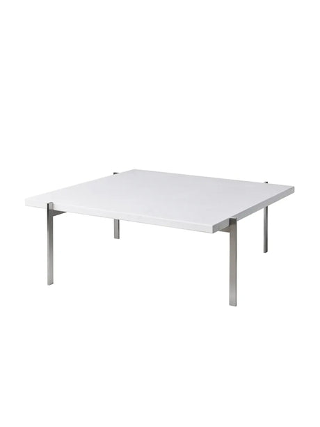 PK61 Sofabord af Poul Kjærholm - Valset marmor, hvid - Jacobsen Plus