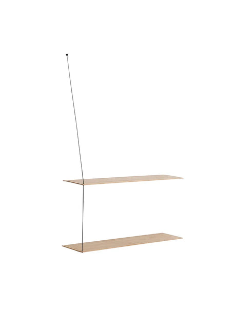 Stedge Shelf, 80 cm fra Woud - Hvidpigmenteret / 2 hylder - Jacobsen Plus