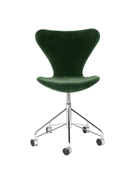 3117 Serie 7 Kontorstol af Arne Jacobsen - Fuldpolstret / Belfast (velour) / Forest green - Jacobsen Plus