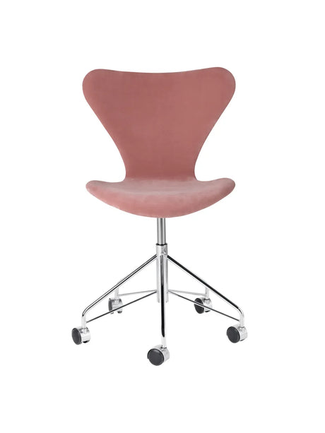3117 Serie 7 Kontorstol af Arne Jacobsen - Fuldpolstret / Belfast (velour) / Misty rose - Jacobsen Plus