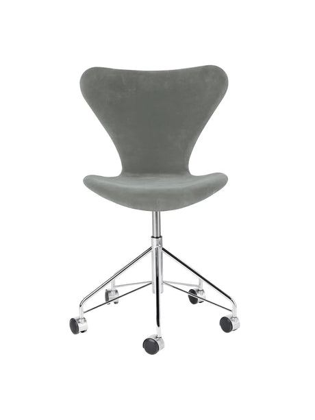 3117 Serie 7 Kontorstol af Arne Jacobsen - Fuldpolstret / Belfast (velour) / Seal grey - Jacobsen Plus