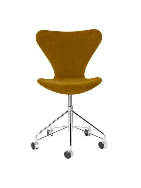 3117 Serie 7 Kontorstol af Arne Jacobsen - Fuldpolstret / Belfast (velour) / Soft ochre - Jacobsen Plus