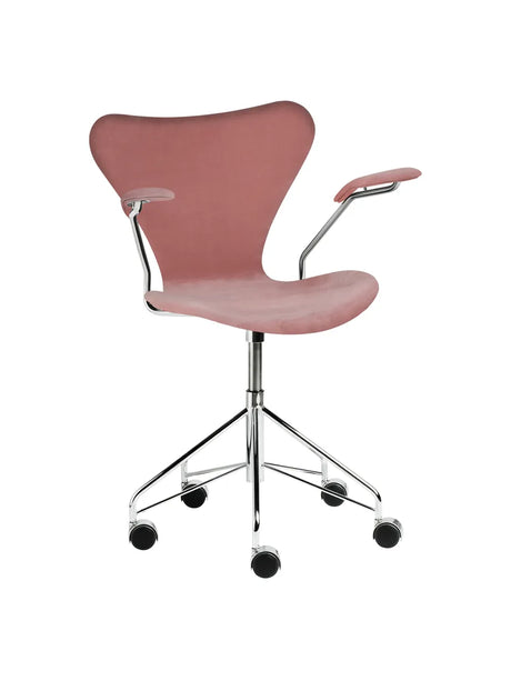 3217 Serie 7 Kontorstol af Arne Jacobsen - Fuldpolstret / Belfast (velour) / Misty rose - Jacobsen Plus