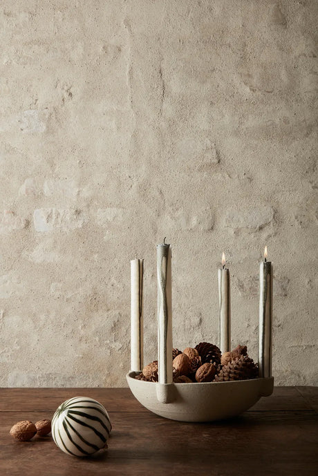 Bowl Candle Holder Ceramic, Large fra Ferm Living - 2 - Jacobsen Plus
