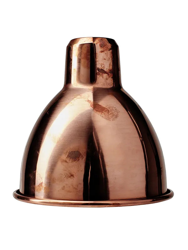 Lampeskærme fra Lampe Gras - Rå kobber / Round shade-skærm - Ø140mm - Jacobsen Plus