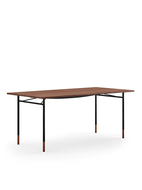 Nyhavn Skrivebord u. Skuffekassette af Finn Juhl - Valnød / Sort / L: 136 cm - Jacobsen Plus