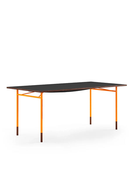Nyhavn Skrivebord u. Skuffekassette af Finn Juhl - Sort linoleum / Orange / L: 170 cm - Jacobsen Plus