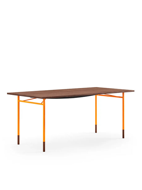 Nyhavn Skrivebord u. Skuffekassette af Finn Juhl - Valnød / Orange / L: 190 cm - Jacobsen Plus