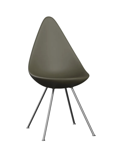 3110 Dråben af Arne Jacobsen - Plast / Olive Green / Krom - Jacobsen Plus