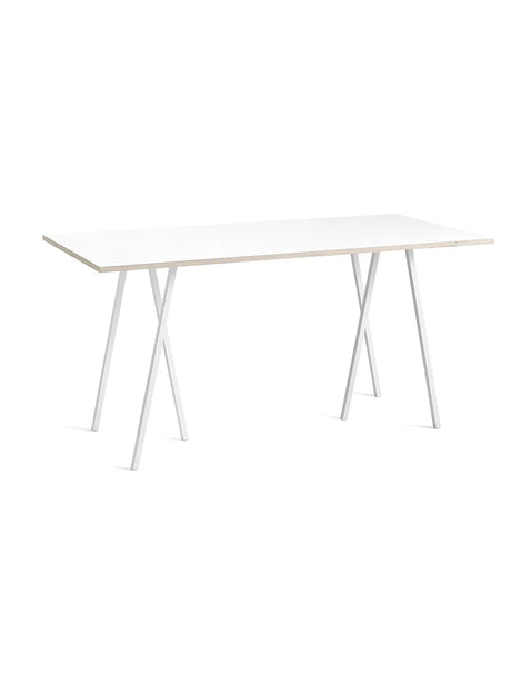Loop Stand High Table fra Hay - Hvid laminat / Pulverlakeret stål - hvid / L:200 x D:92,5 x H:97cm - Jacobsen Plus