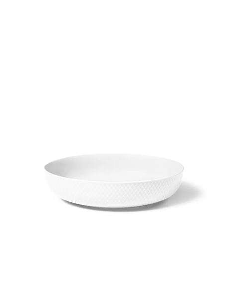 Rhombe serveringsskål, hvid fra Lyngby Porcelæn - 1 - Jacobsen Plus