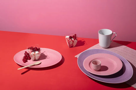 Rhombe oval fad, rosa fra Lyngby Porcelæn - 2 - Jacobsen Plus