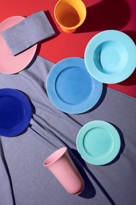 Rhombe tallerken, mørk blå Ø23 cm fra Lyngby Porcelæn - 2 - Jacobsen Plus