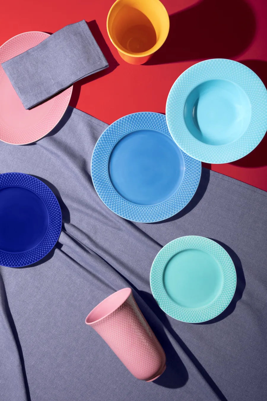 Rhombe oval fad, rosa fra Lyngby Porcelæn - 3 - Jacobsen Plus