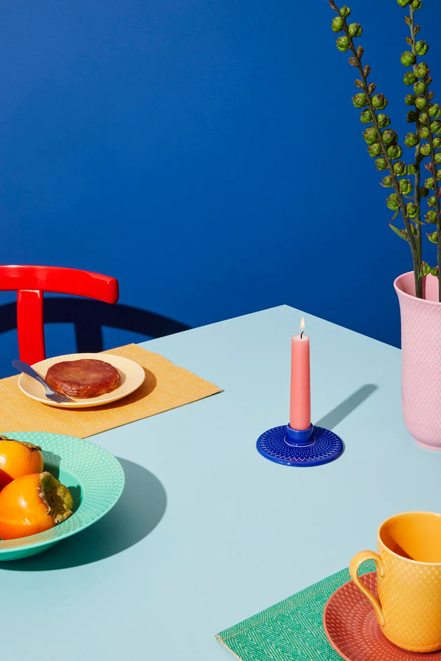 Rhombe Kronelysestage fra Lyngby Porcelæn - 3 - Jacobsen Plus