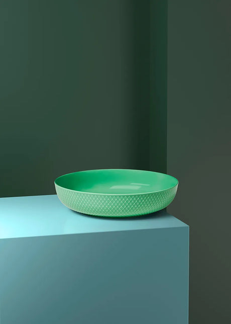 Rhombe serveringsskål, grøn fra Lyngby Porcelæn - 2 - Jacobsen Plus