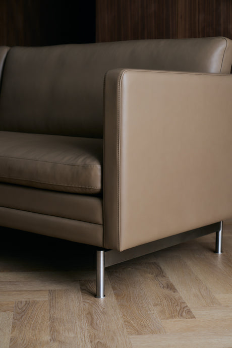 MH276 3 pers. sofa i Baltique anilinlæder fra Mogens Hansen - Baltique 12036 (Lys beige) - Jacobsen Plus