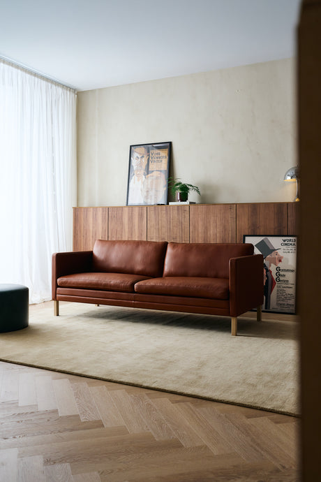 MH276 3 pers. sofa i Baltique anilinlæder fra Mogens Hansen - 2 - Jacobsen Plus