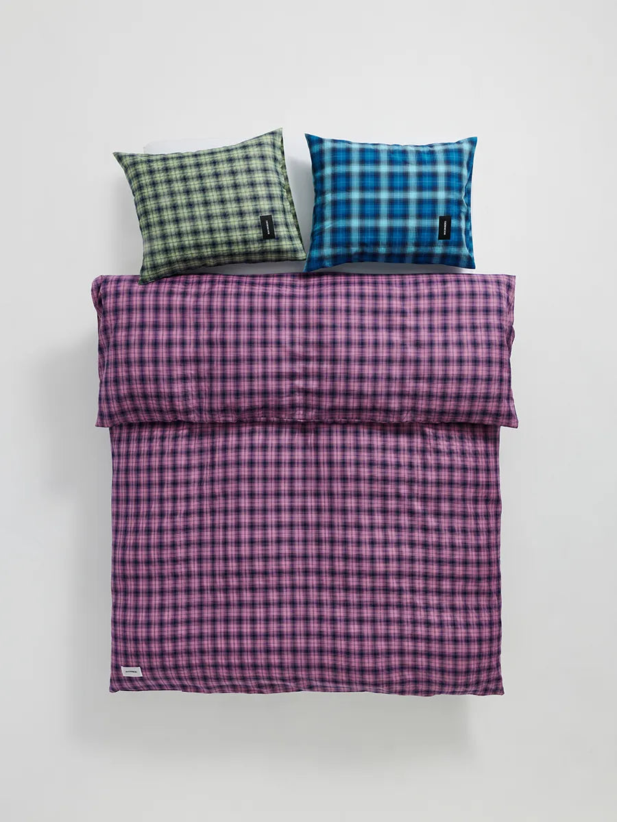 Rodeo Pillow Case, neon blue check fra Magniberg - 4 - Jacobsen Plus