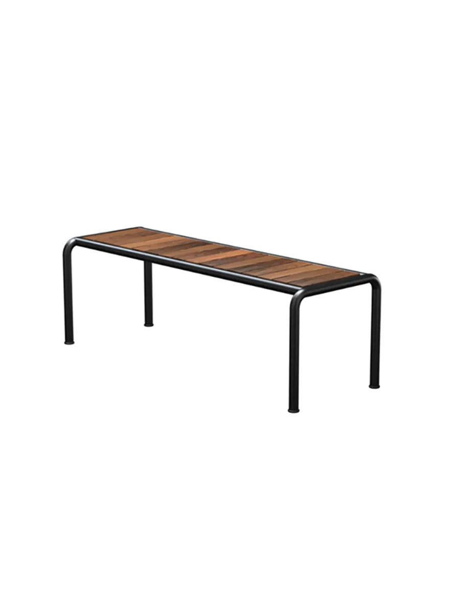 Avanti Bench, Medium fra Houe - SORT STÅL STEL - THERMO ASK BORDPLADE - Jacobsen Plus